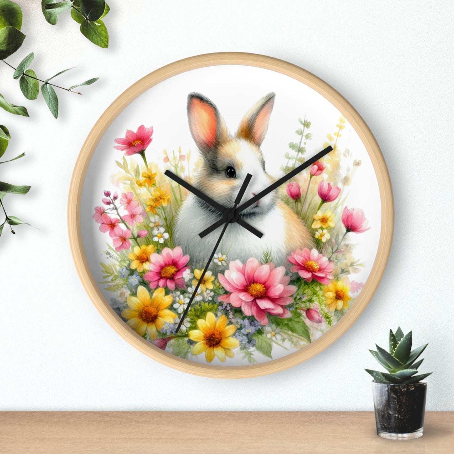 Rabbit Wall Clock | Wall Art and Giftware by Hope Valley Home - Hope Valley Home