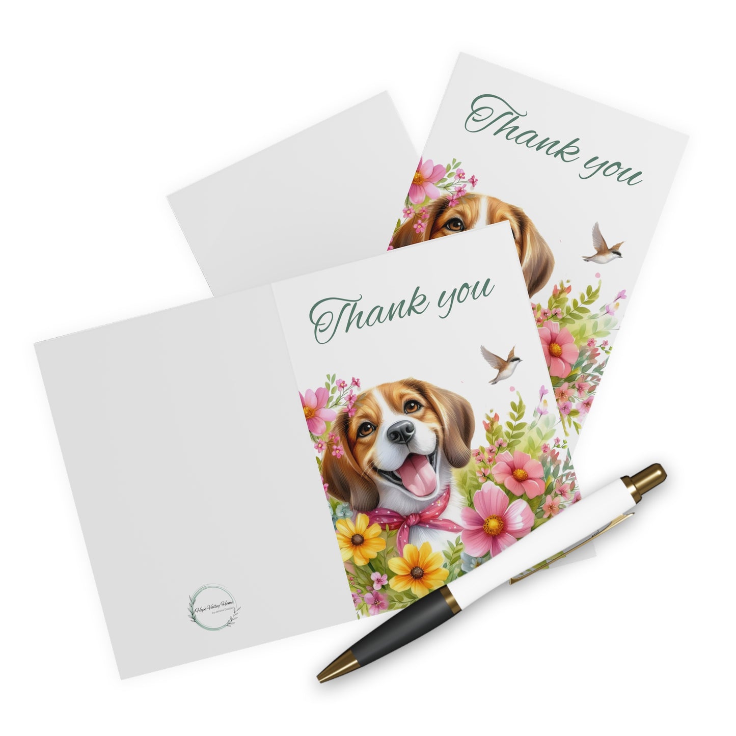 Beagle Thank You Cards - Set of 5 - Hope Valley Home