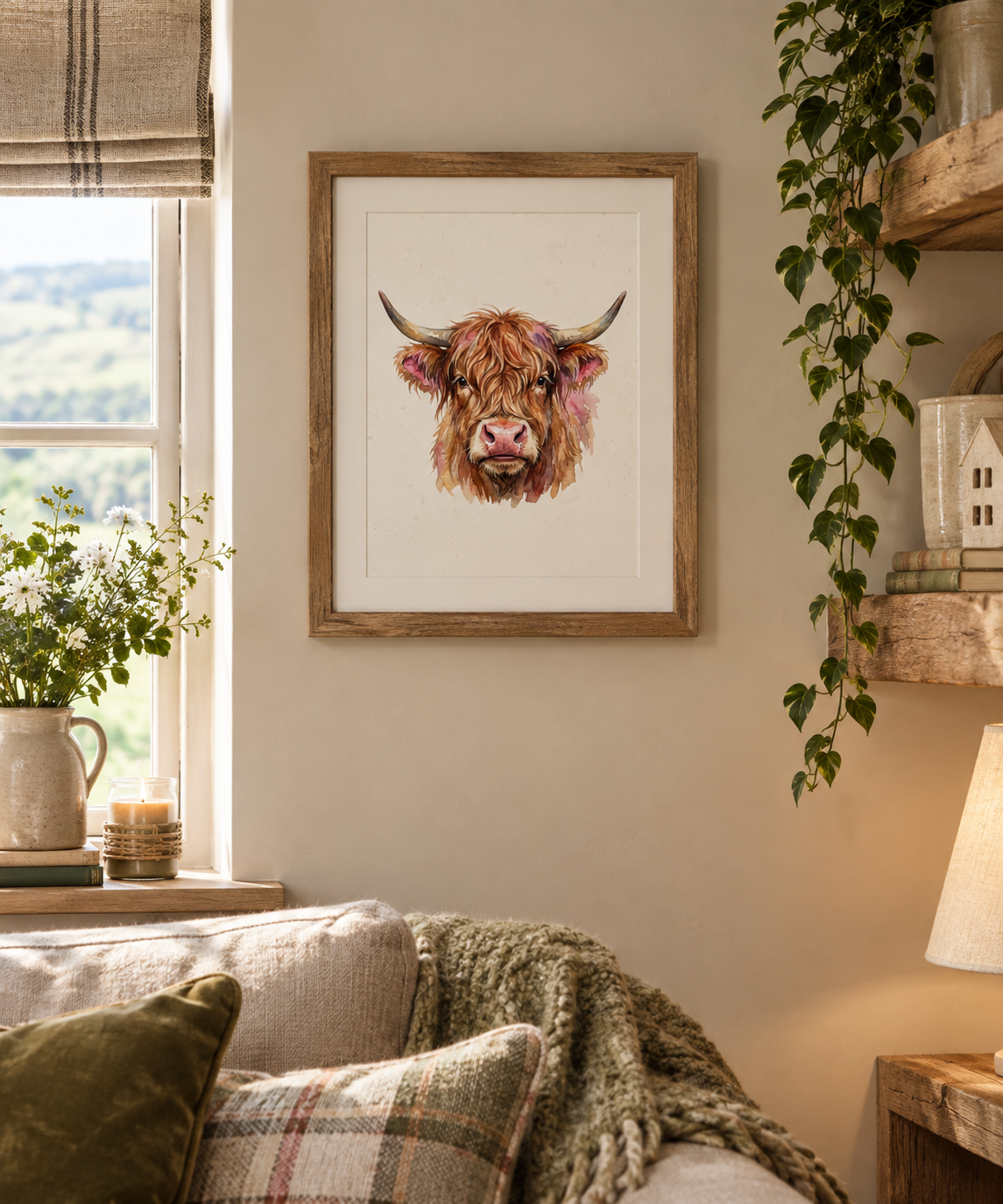 "Bonnie the Highland Cow" Digital Print