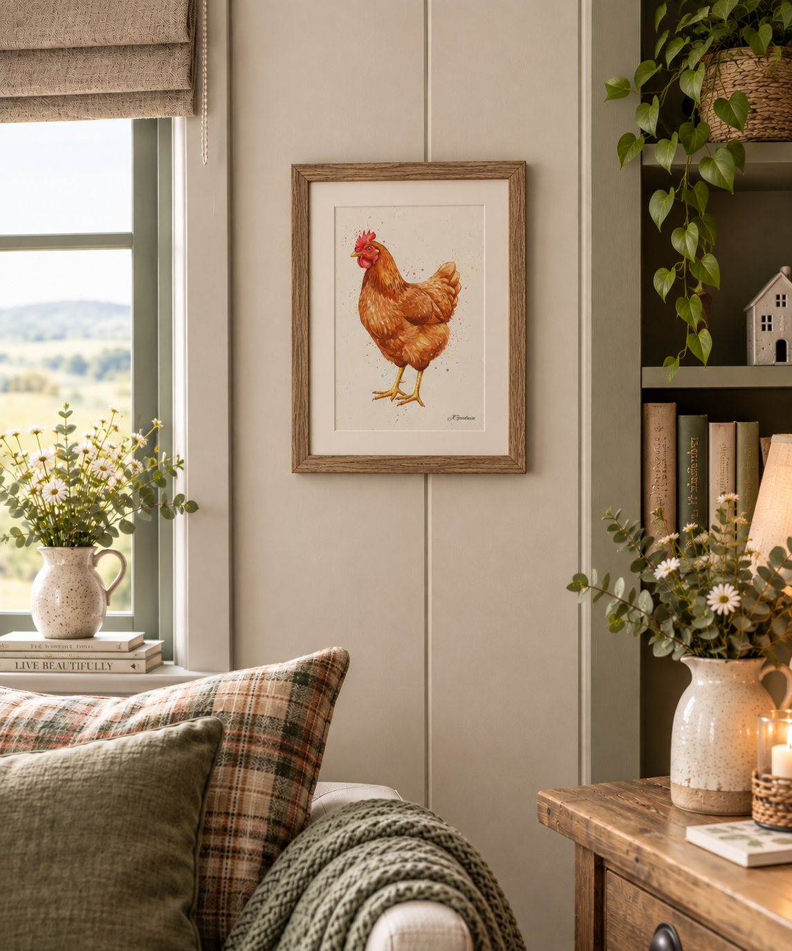 "Hattie the Hen" Digital Print