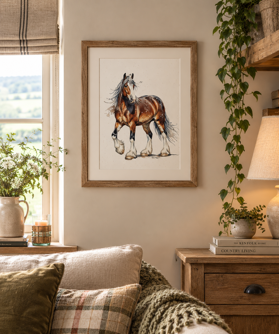 "Penelope the Chestnut Shire Horse" Digital Print