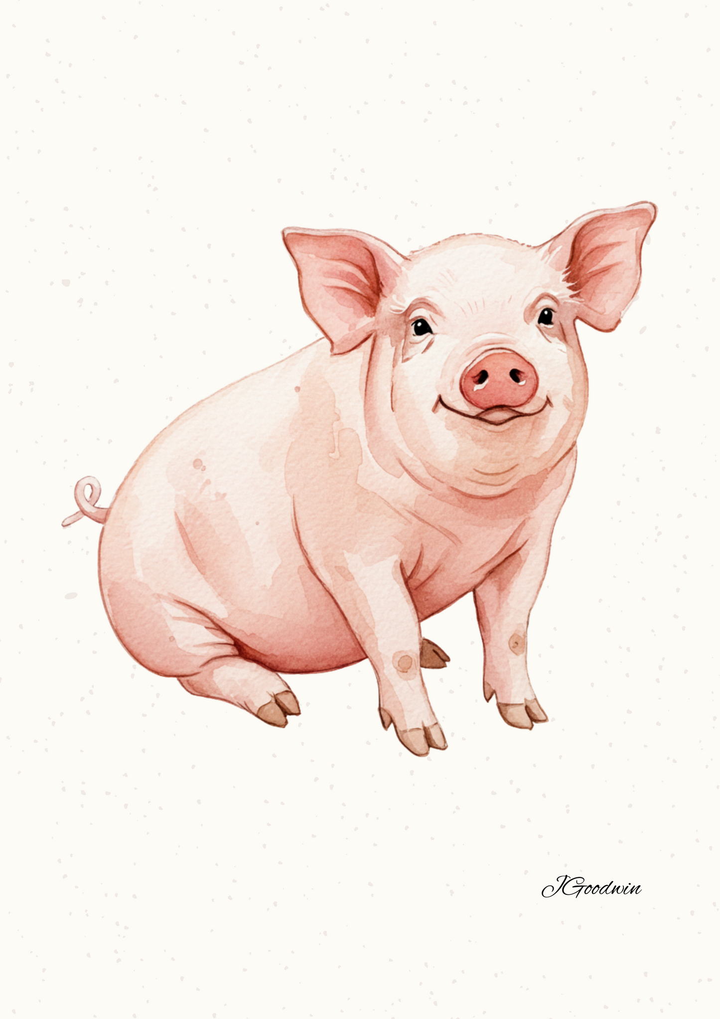 Perry the Pig Digital Print