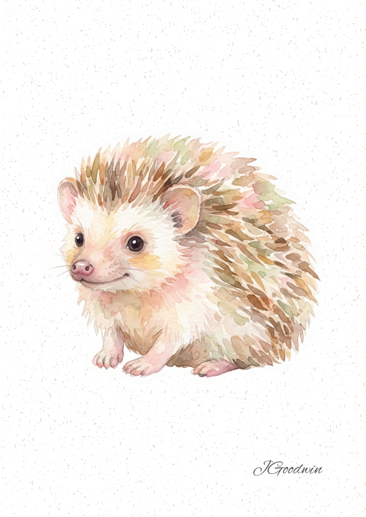 Hedgehog Digital Print