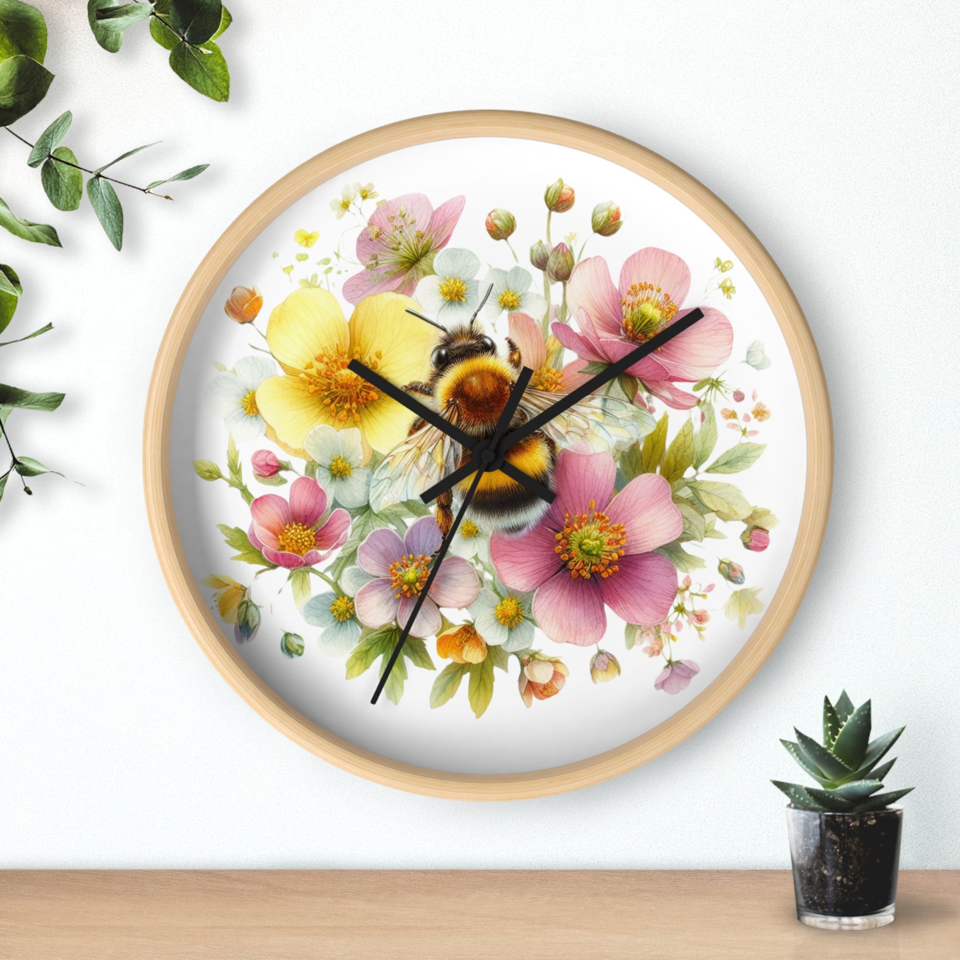 Bee Wall Clock | Wall Art and Giftware by Hope Valley Home - Hope Valley Home
