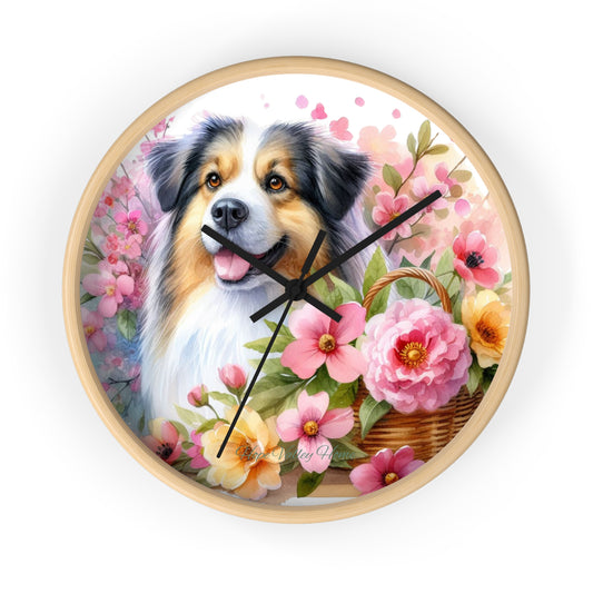 Sheltie Wall Clock | Wall Art and Giftware by Hope Valley Home