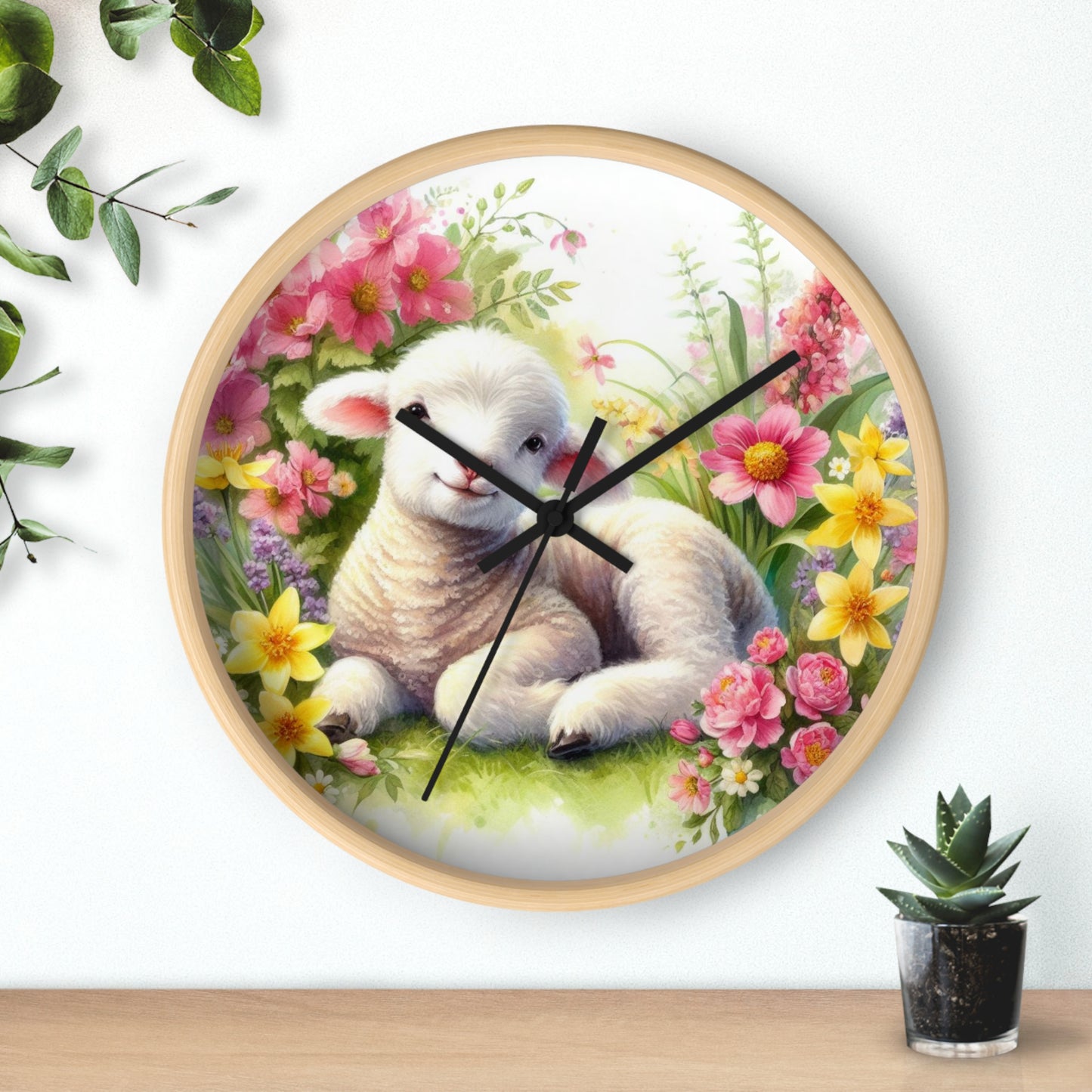 Lamb Wall Clock | Wall Art and Giftware by Hope Valley Home
