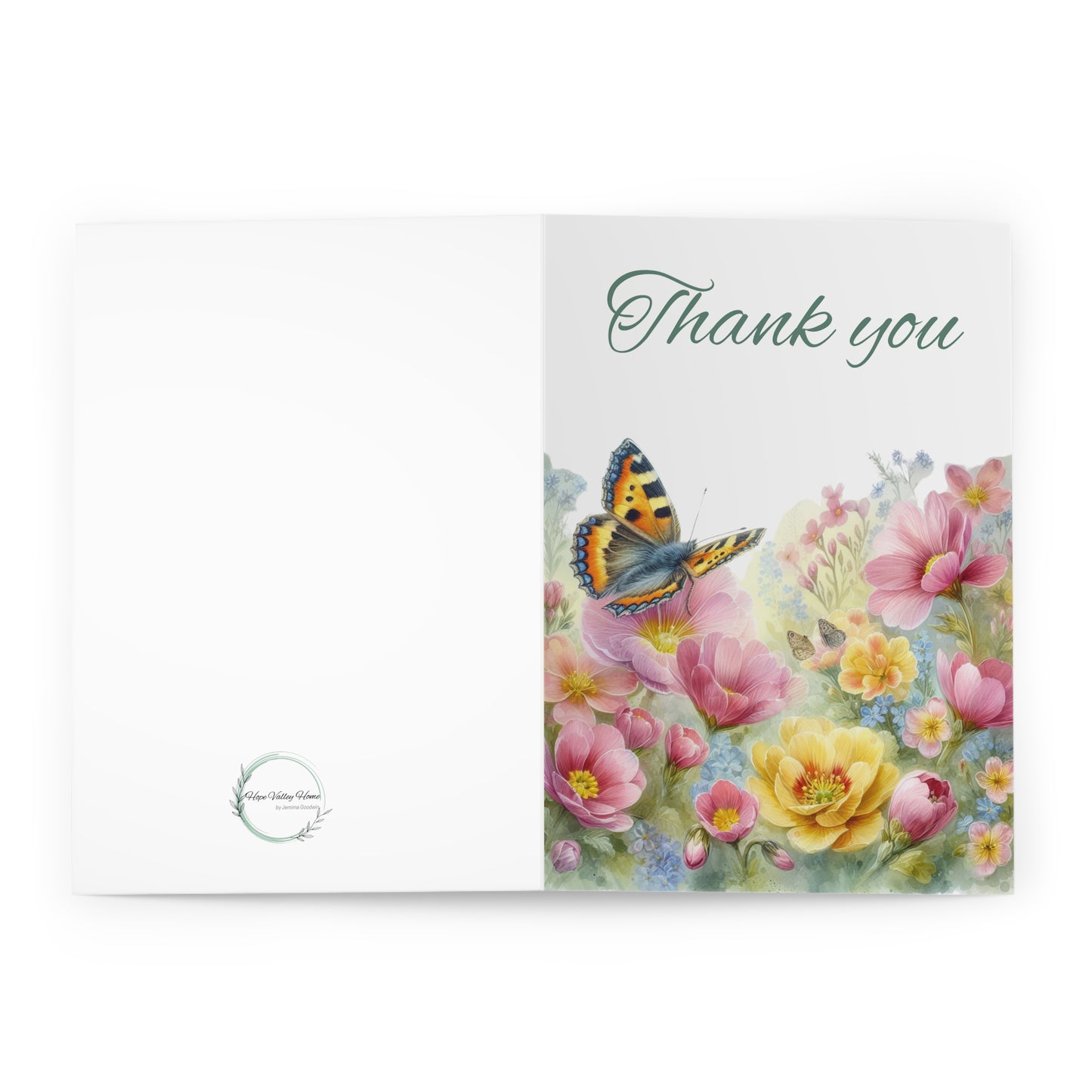 Butterfly Thank You Cards - Set of 5 - Hope Valley Home