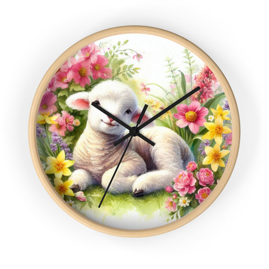 Lamb Wall Clock | Wall Art and Giftware by Hope Valley Home