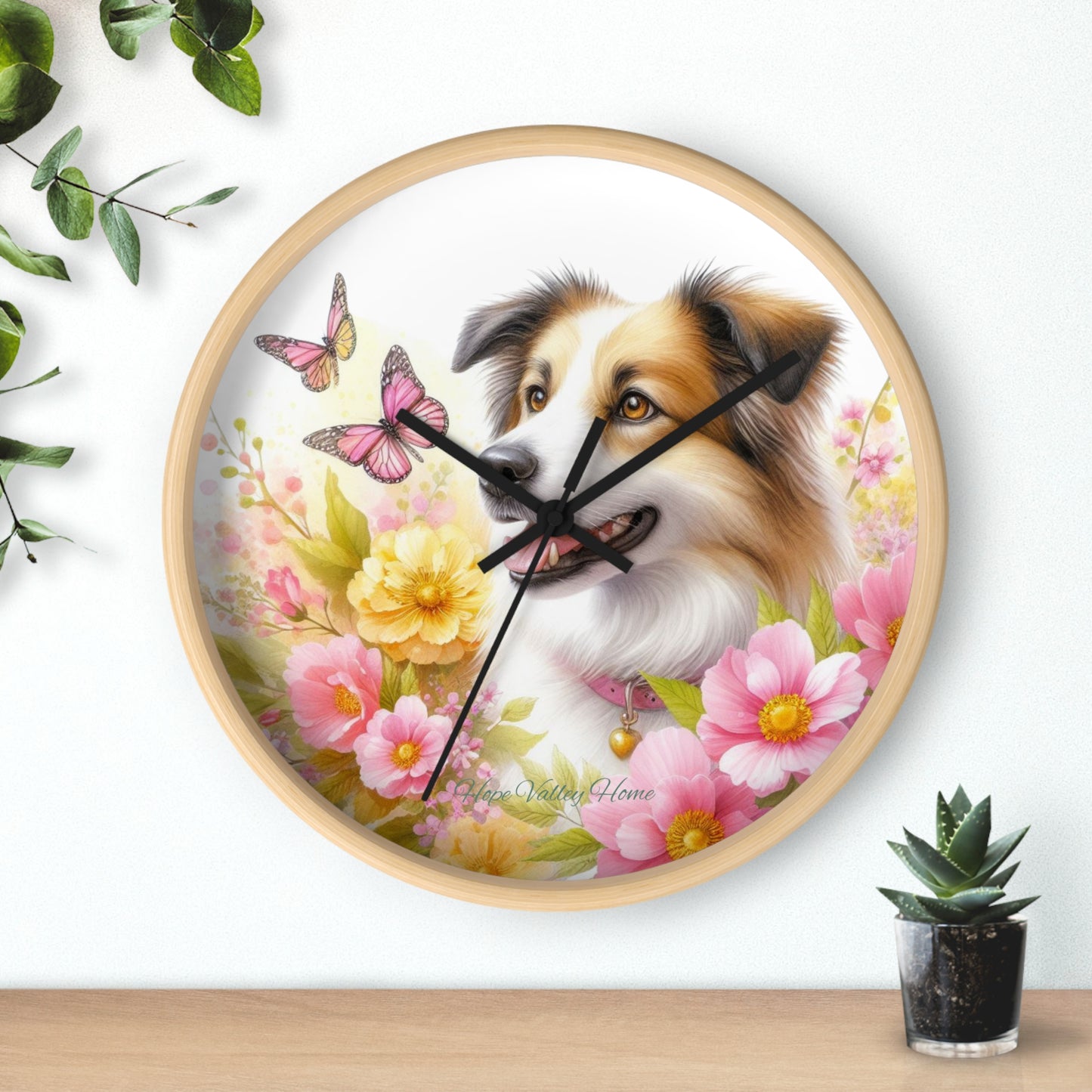Collie Wall Clock | Wall Art and Giftware by Hope Valley Home