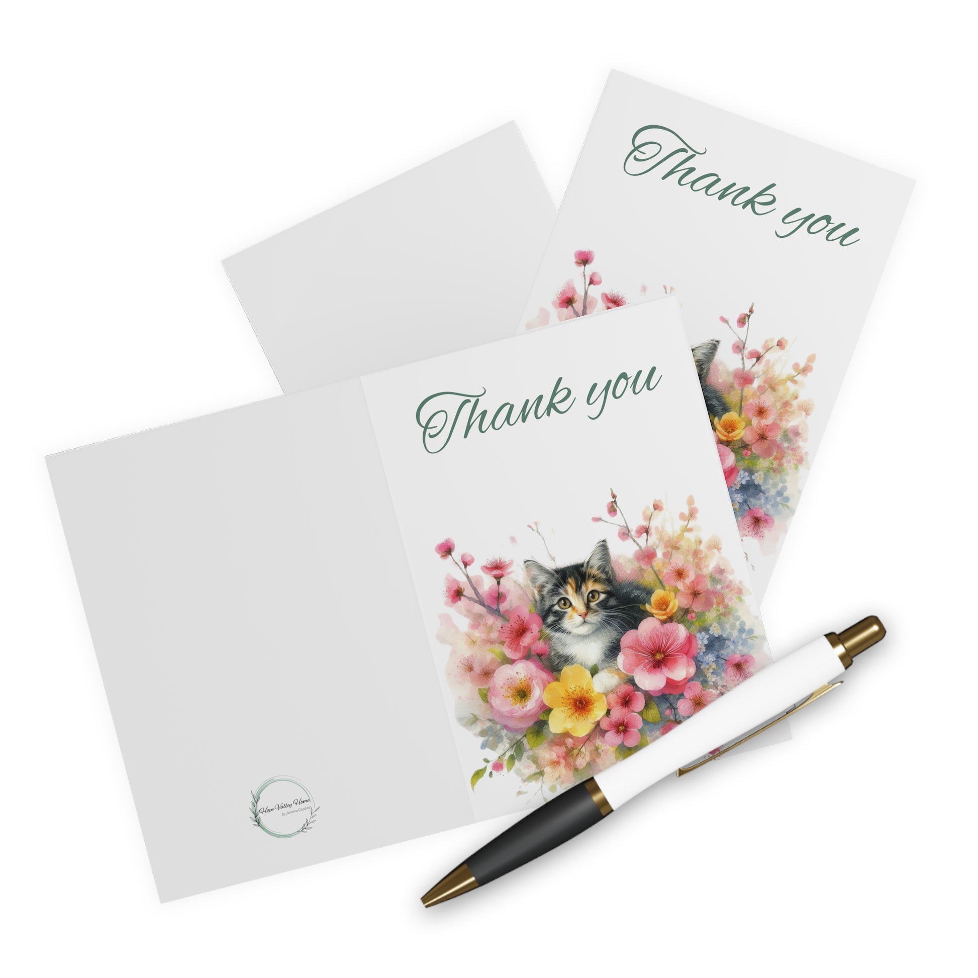 Cat Thank You Cards - Set of 5 - Hope Valley Home