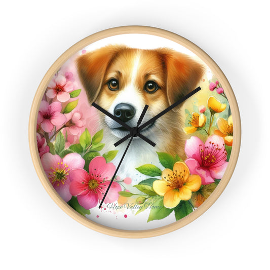 Puppy Wall Clock | Wall Art and Giftware by Hope Valley Home