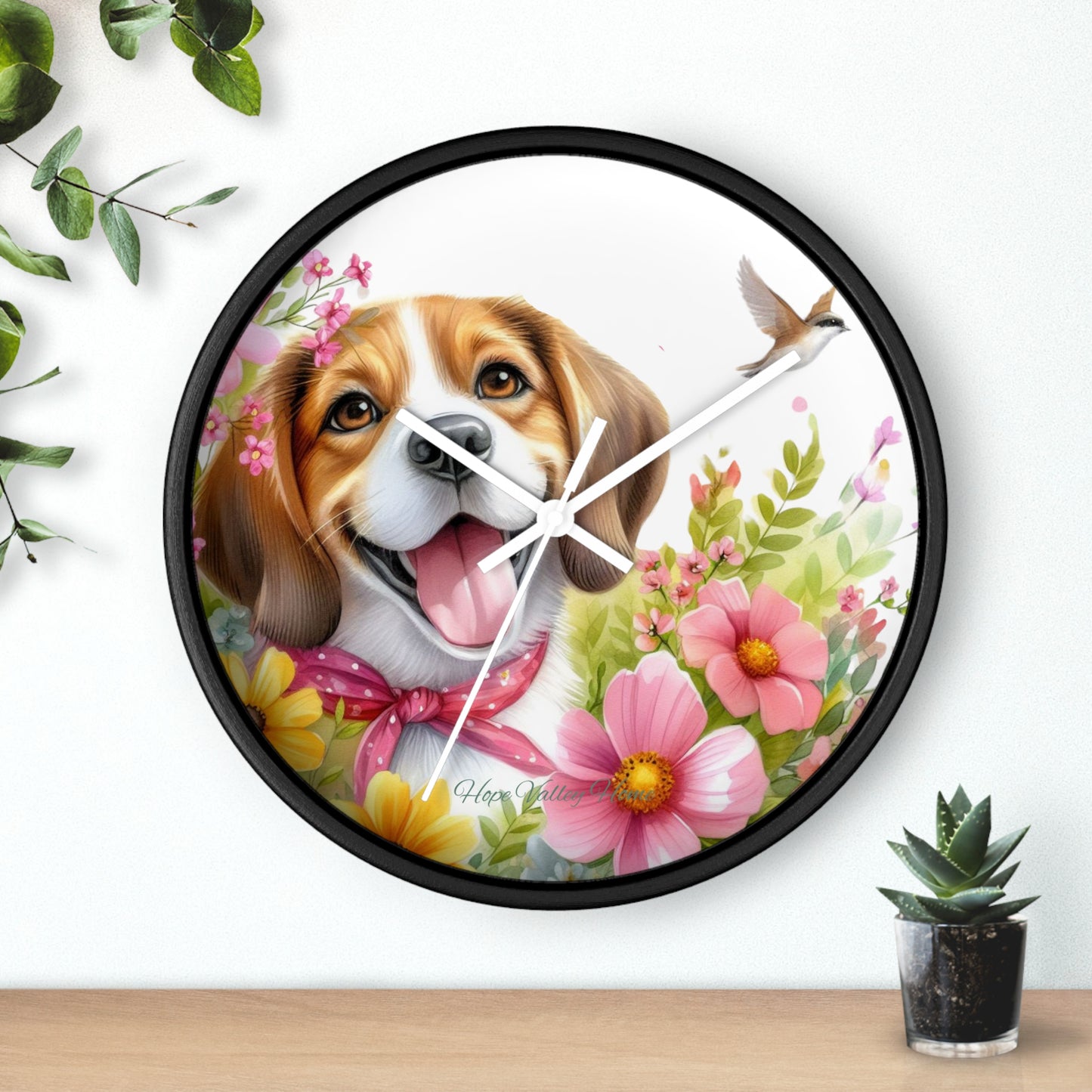Beagle Wall Clock | Wall Art and Giftware by Hope Valley Home