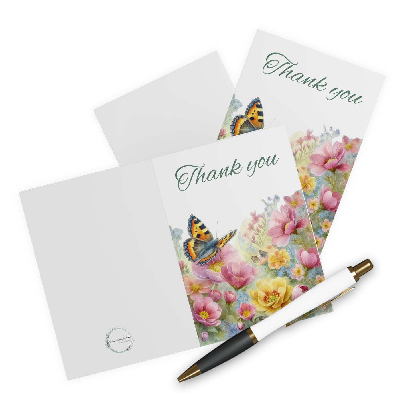 Butterfly Thank You Cards - Set of 5 - Hope Valley Home