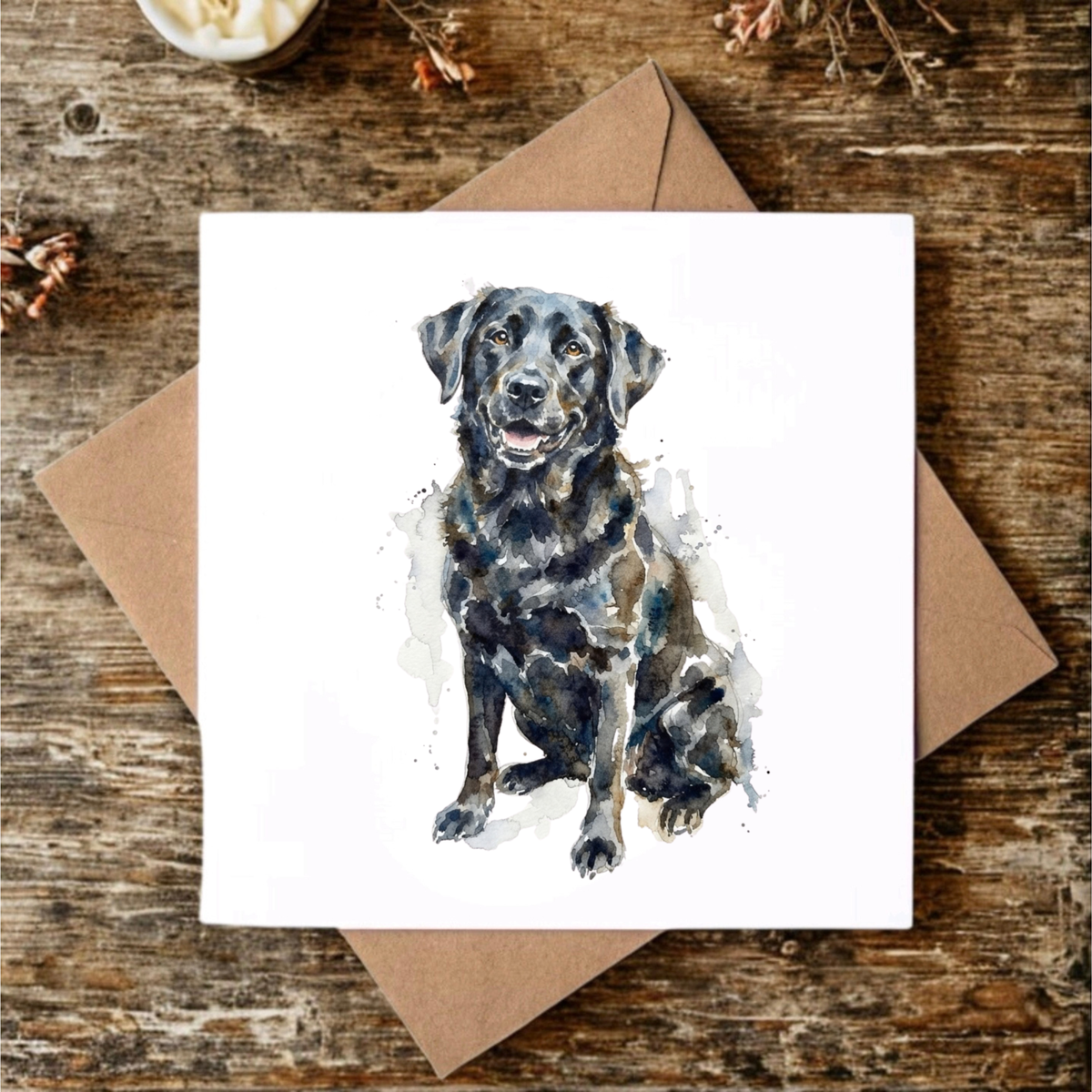 Black Labrador Greeting Card