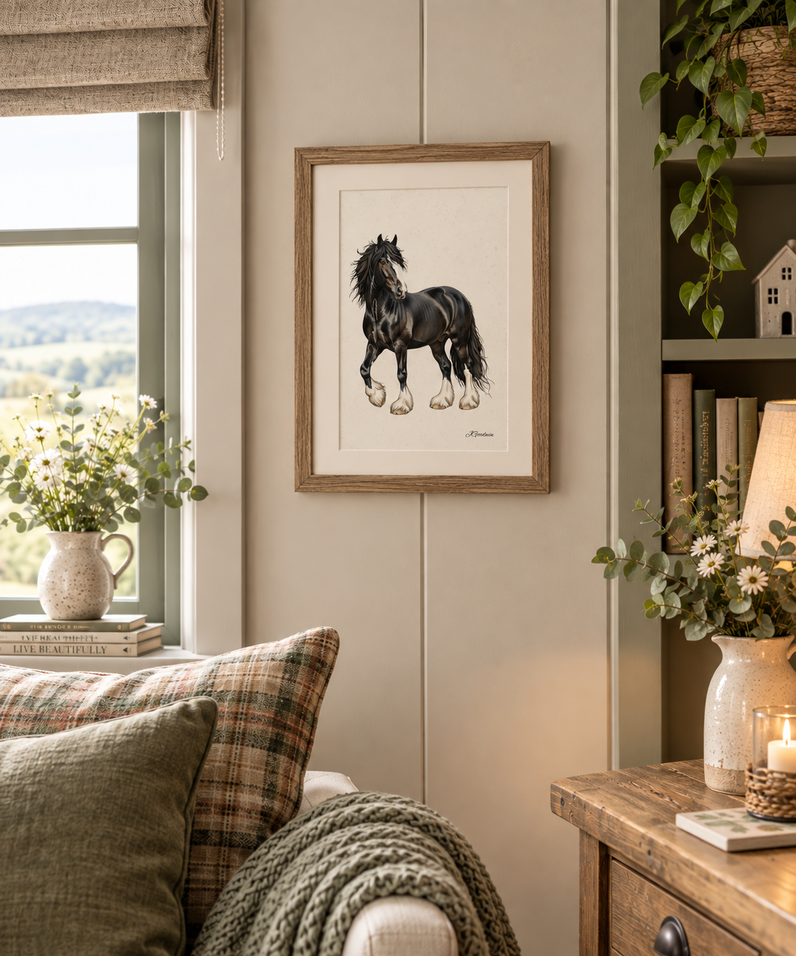 "Felicity the Black Shire Horse" Digital Print