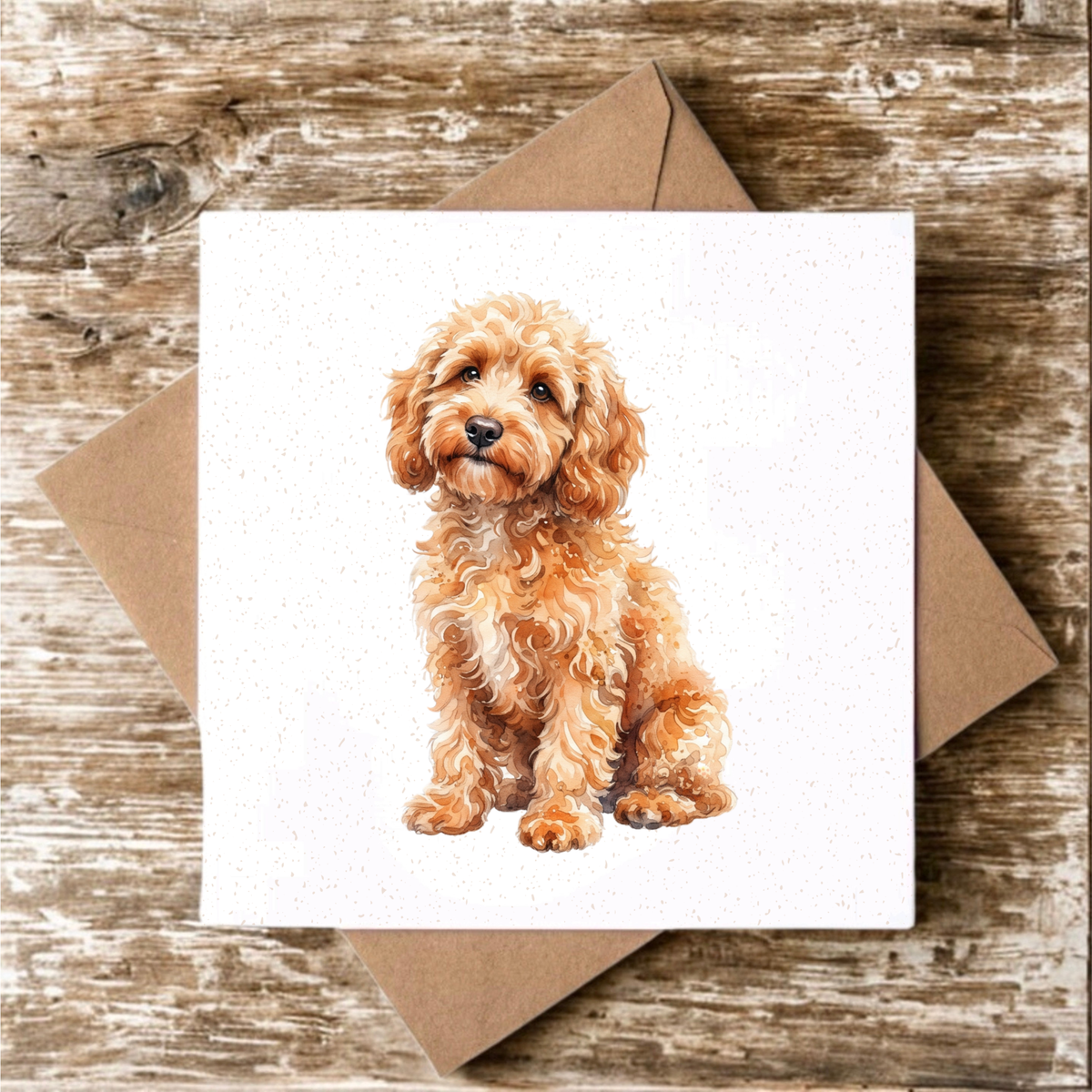 Golden Cockapoo Greeting Card