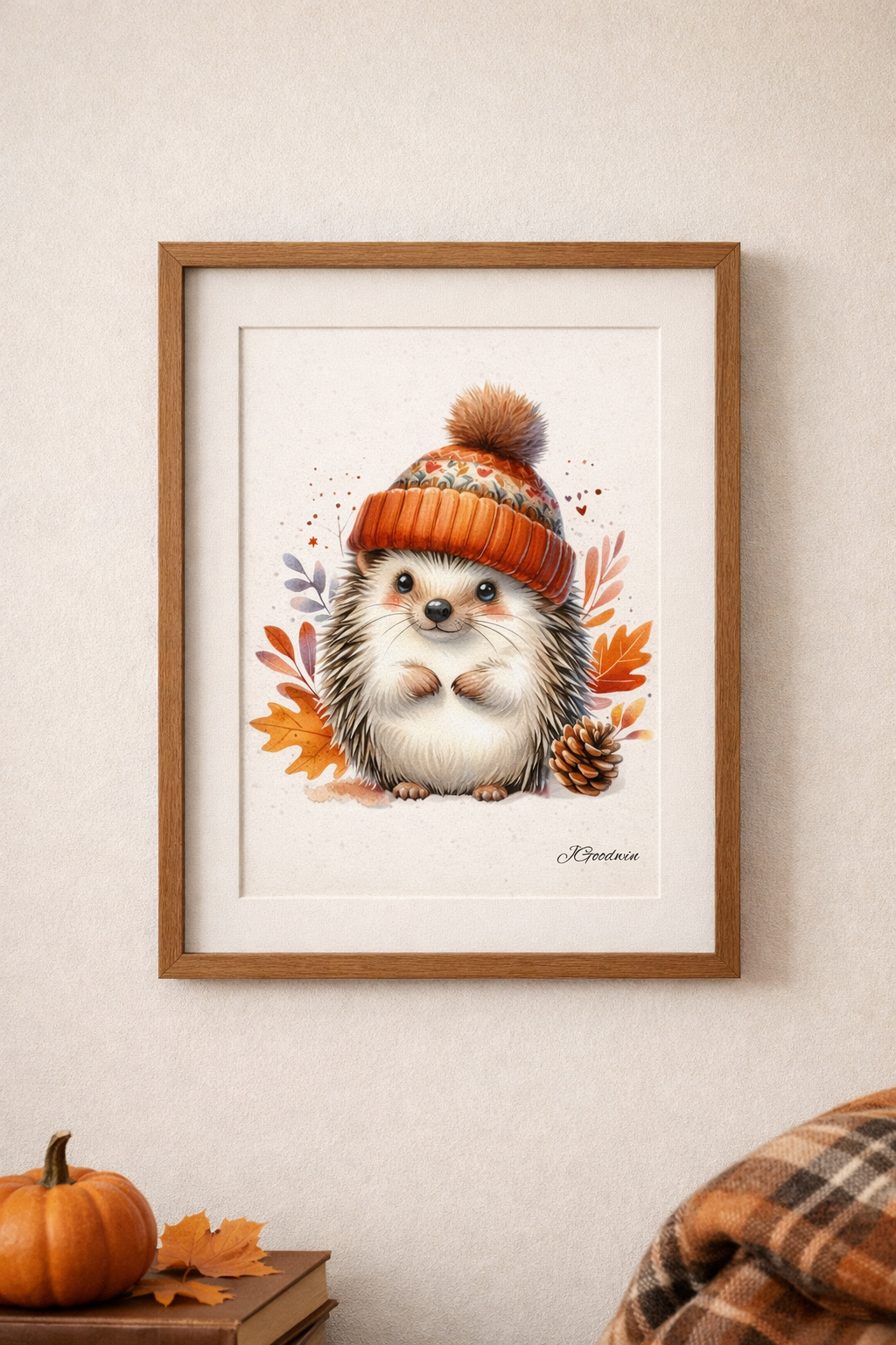 "Hedgehog In A Hat" Print