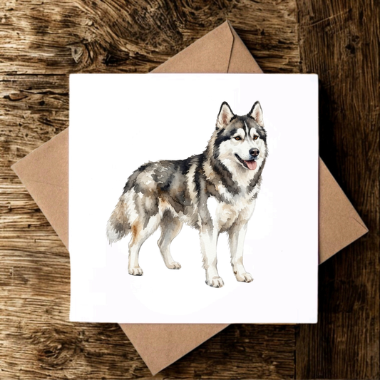 Husky Greeting Card