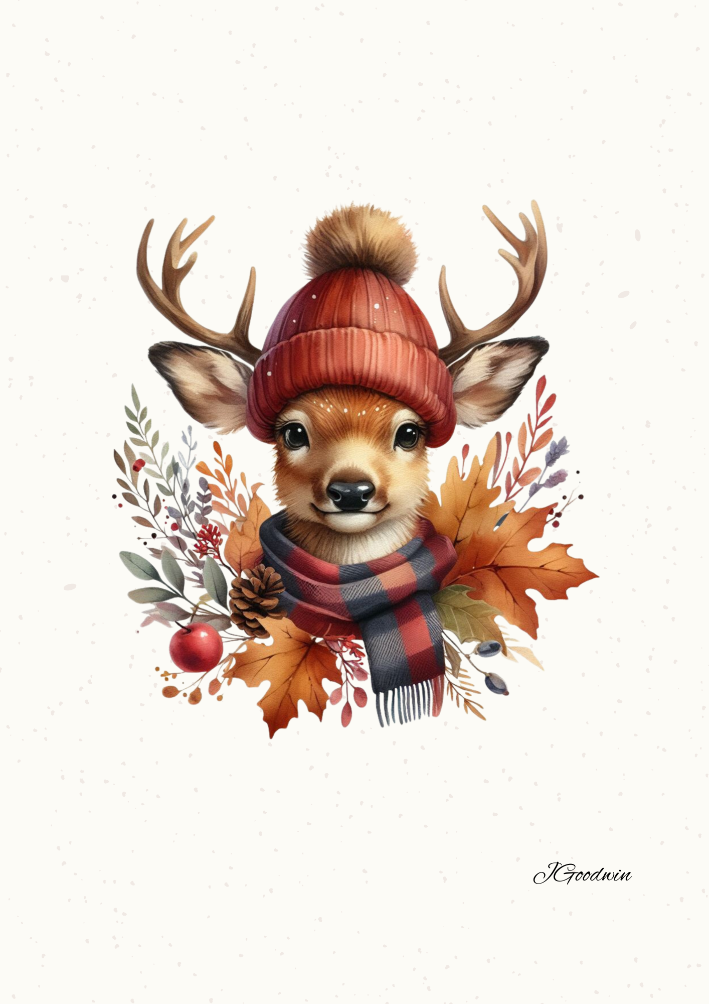 "Deer In A Hat" Print