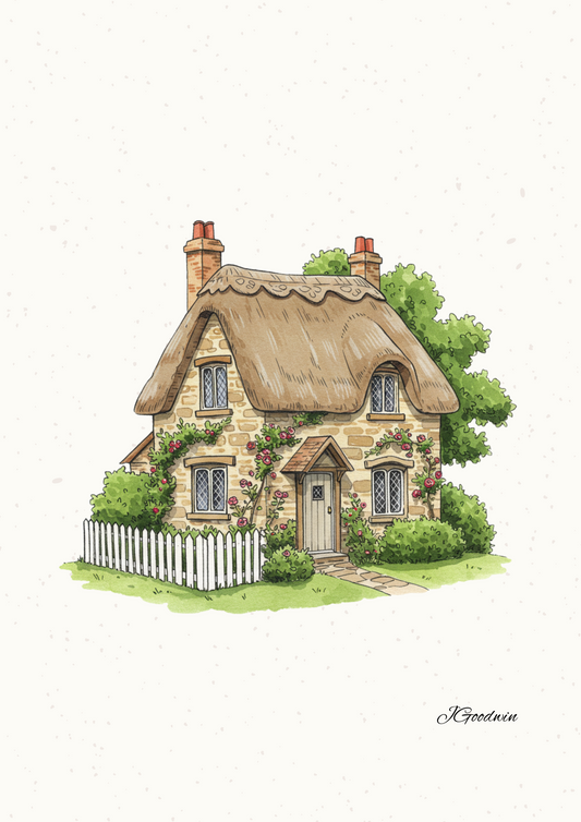 "Rose Cottage" Digital Print