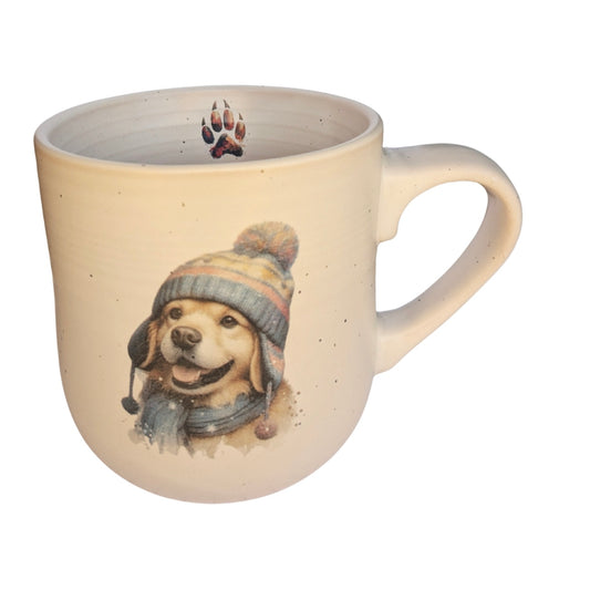 Dog in a Hat Stoneware Mug