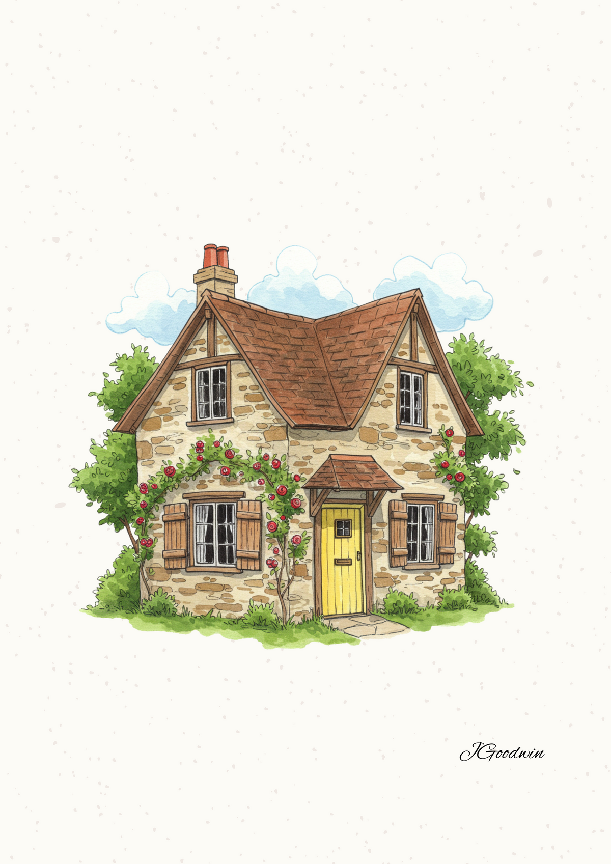 Sunshine Cottage Digital Print