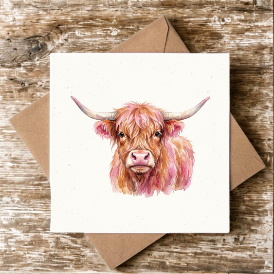 "Bonnie the Highland Cow" Greeting Card