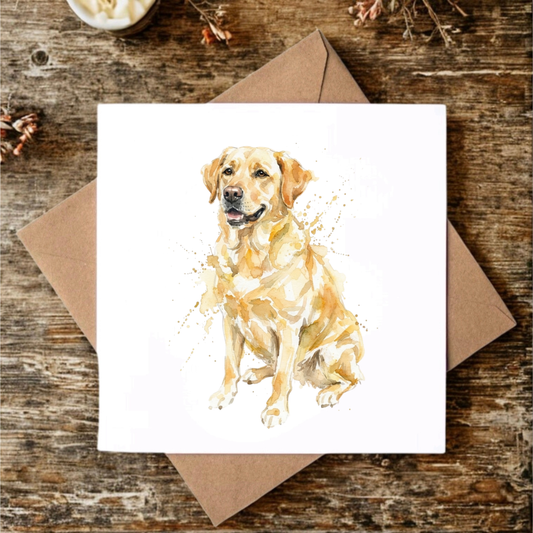 Yellow Labrador Greeting Card