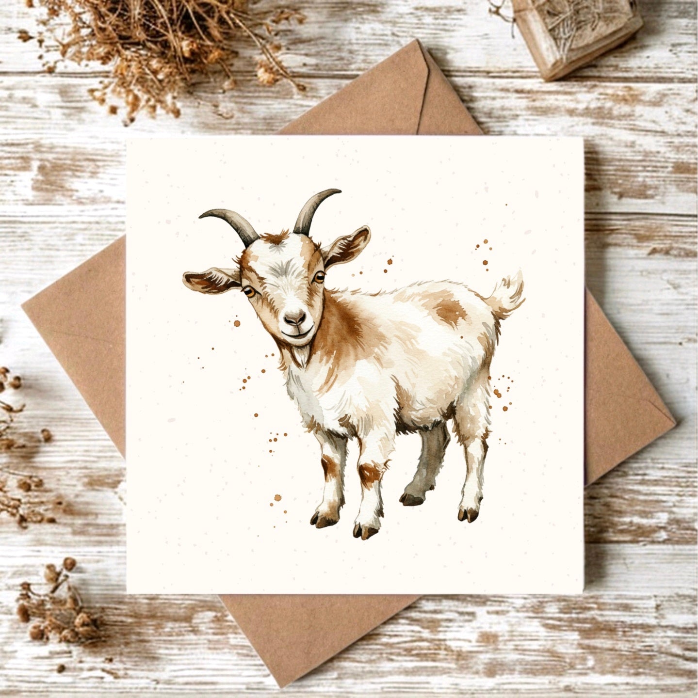 "Rufus the Pygmy Goat" Greeting Card