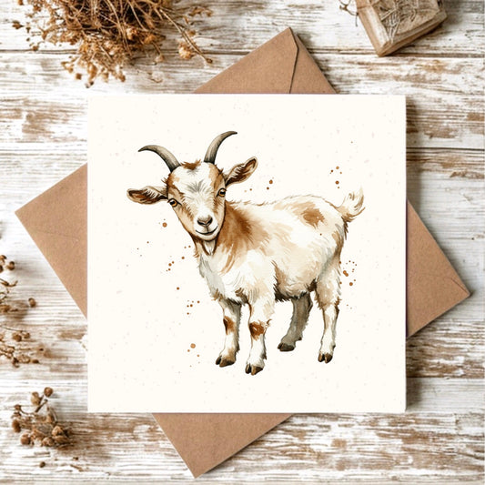 "Rufus the Pygmy Goat" Greeting Card