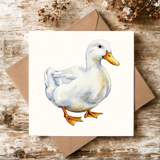 "Matilda the Pekin Duck" Greeting Card