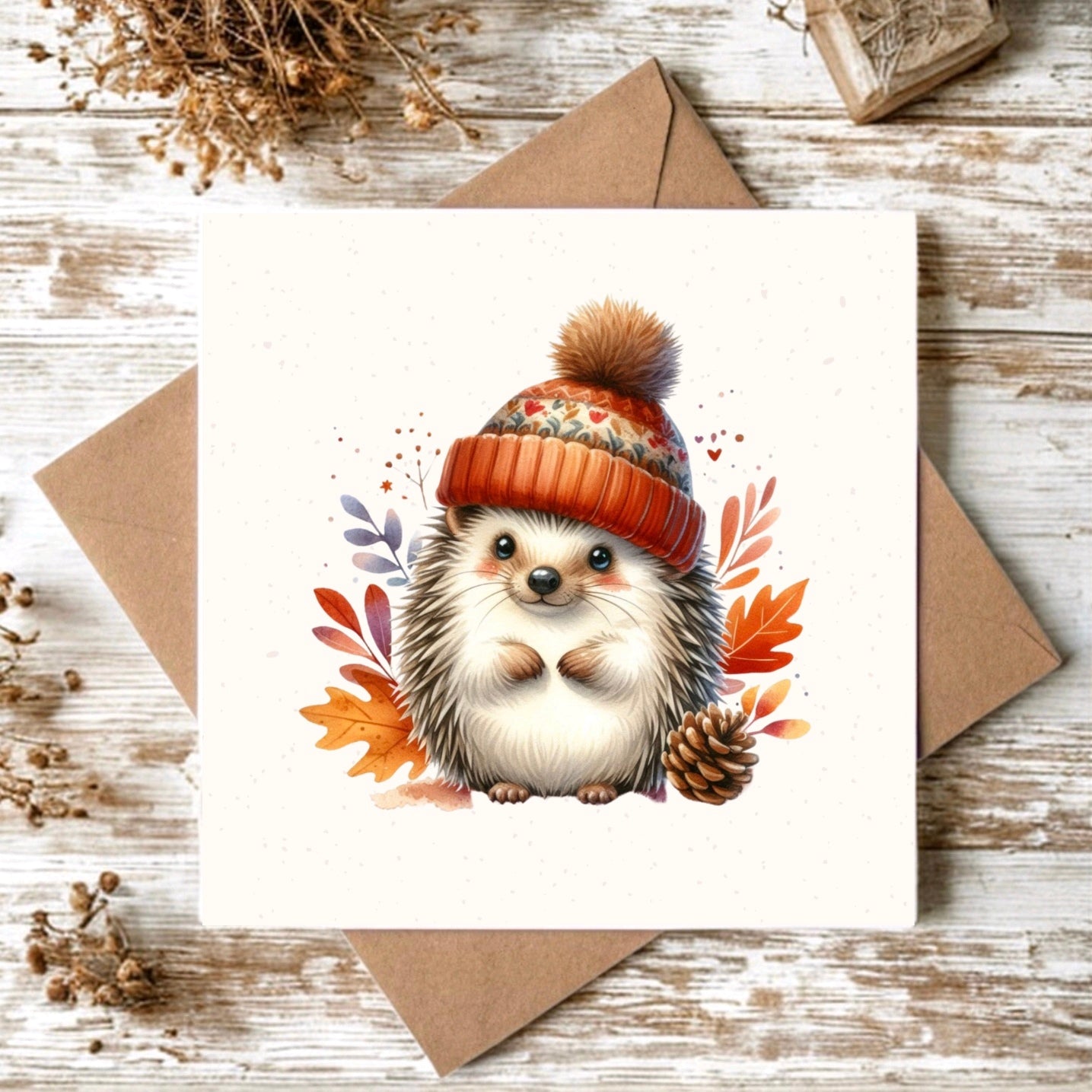 "Hedgehog In A Hat" Greeting Card
