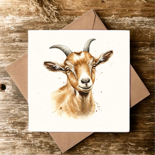 "Hughie the Goat" Greeting Card