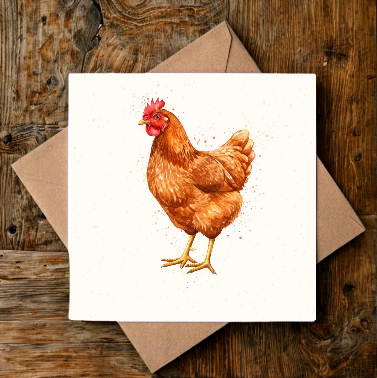 "Hattie the Hen" Greeting Card