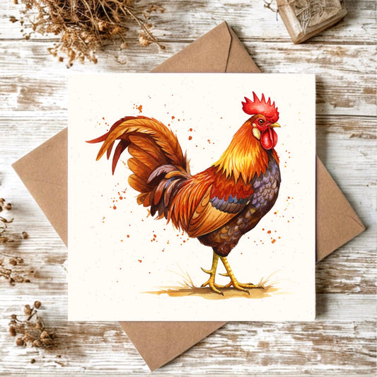 "Hector the Cockerel" Greeting Card