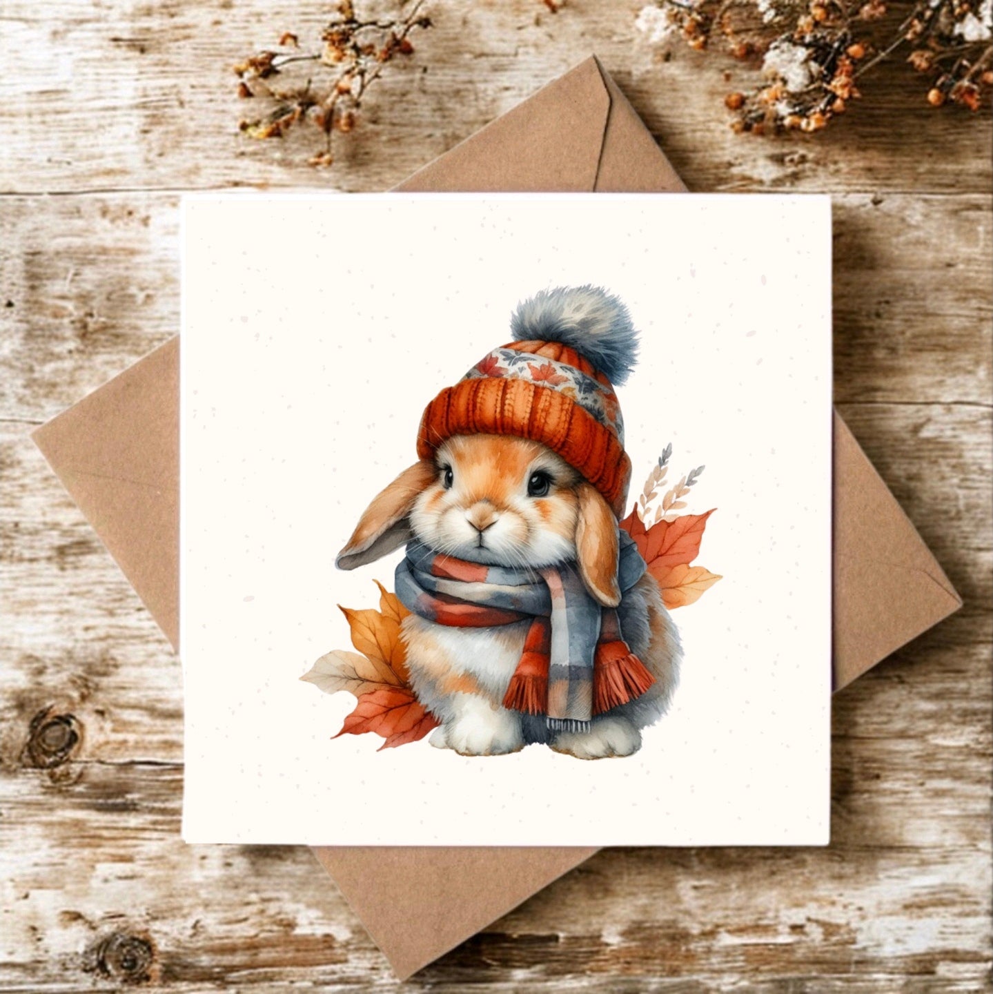 "Bunny Rabbit In A Hat" Greeting Card