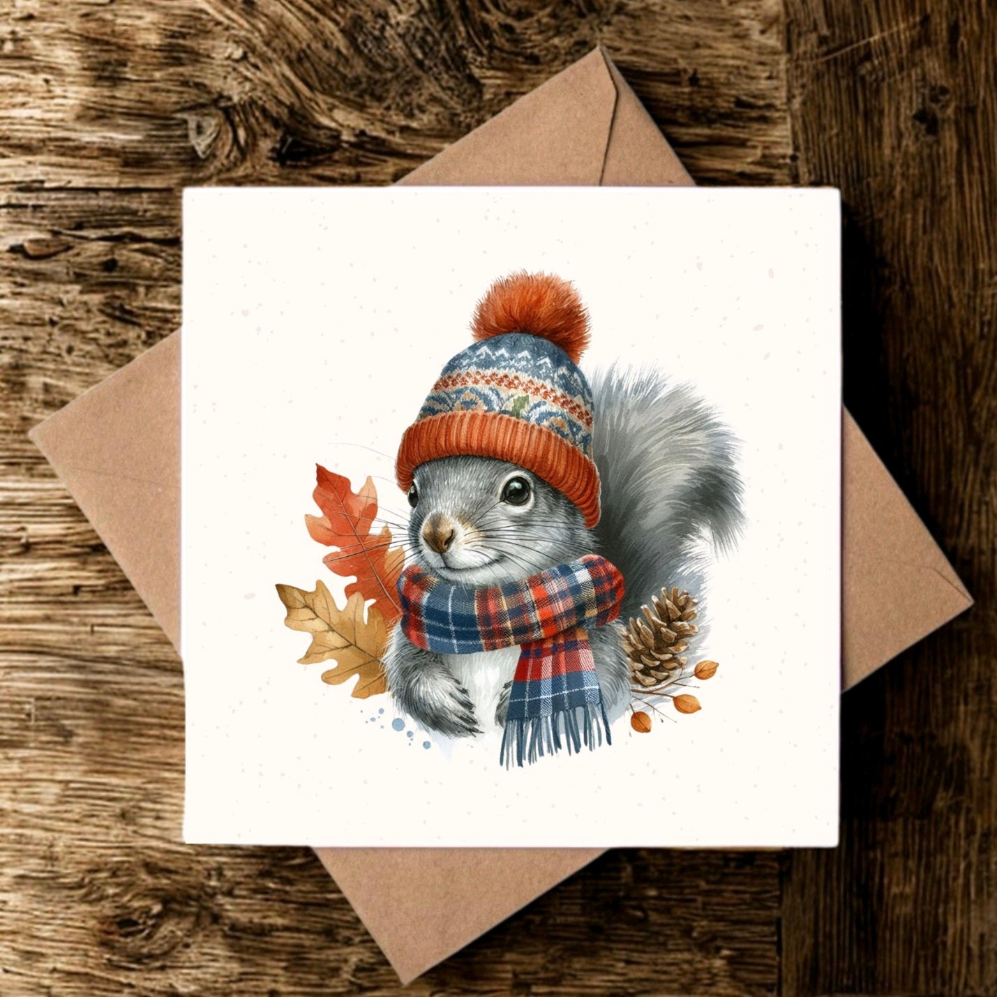 "Squirrel In A Hat" Greeting Card