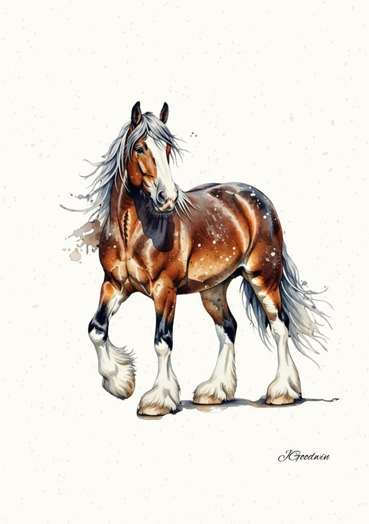 "Penelope the Chestnut Shire Horse" Print