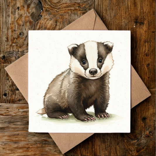Badger Cub Greeting Card
