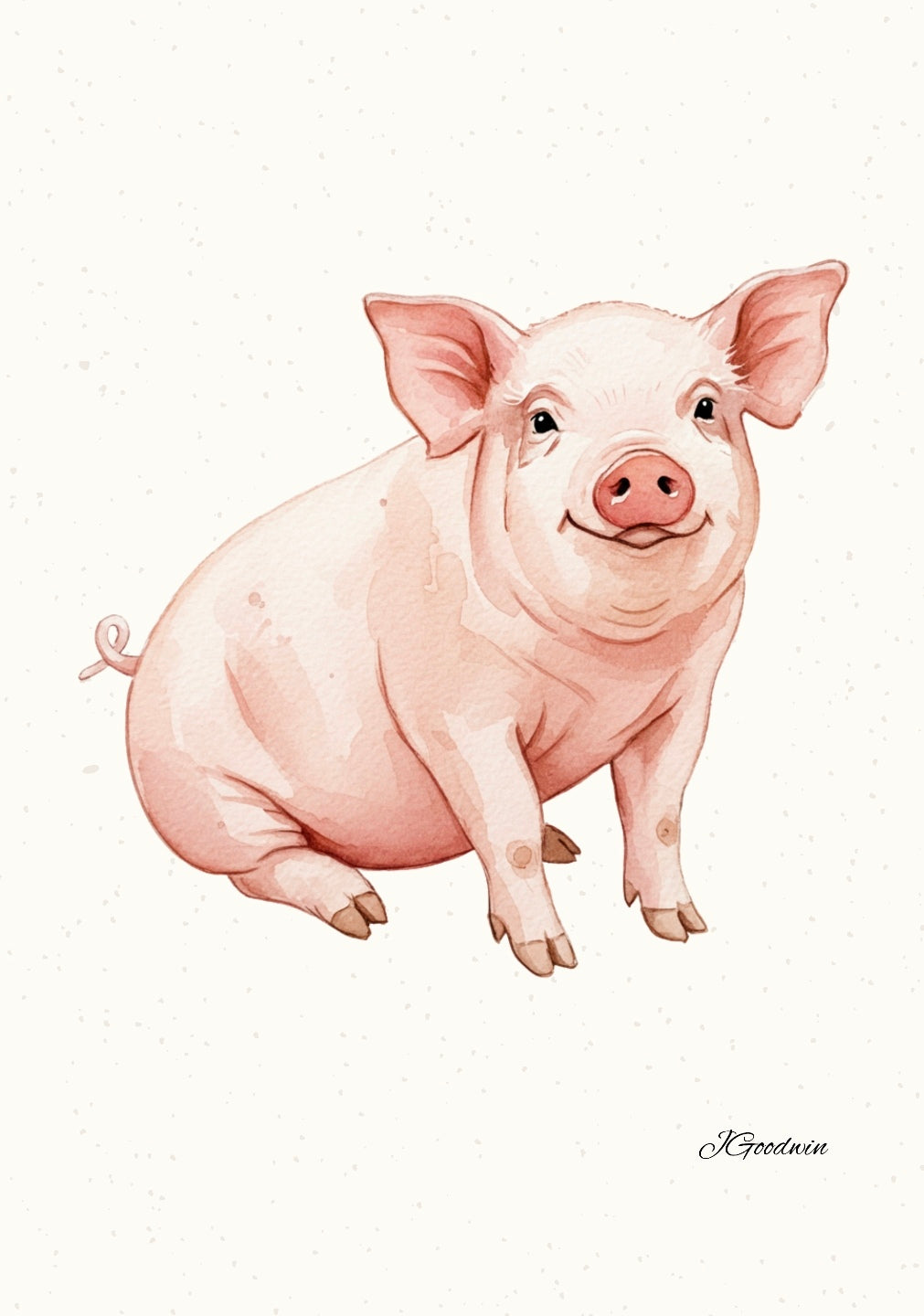 "Perry the Pig" Print