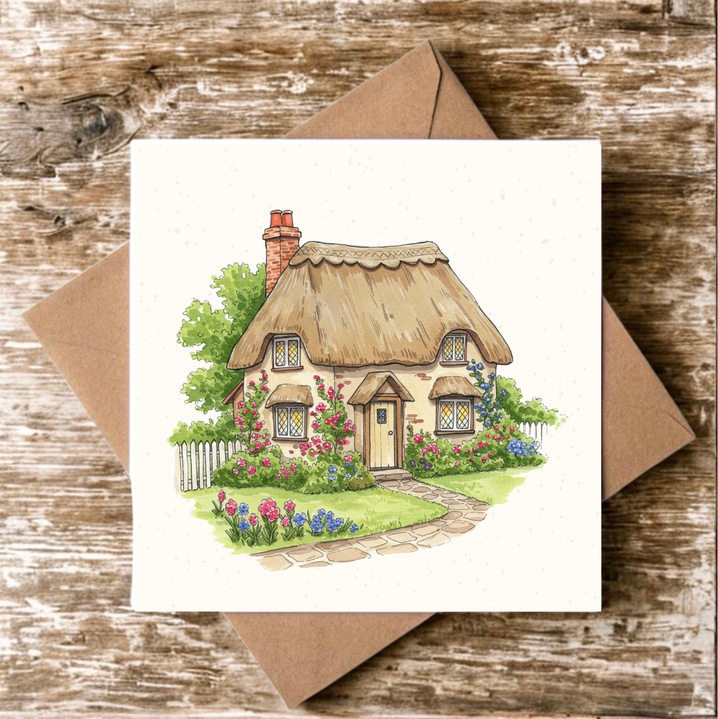 "Bluebell Cottage" Greeting Card