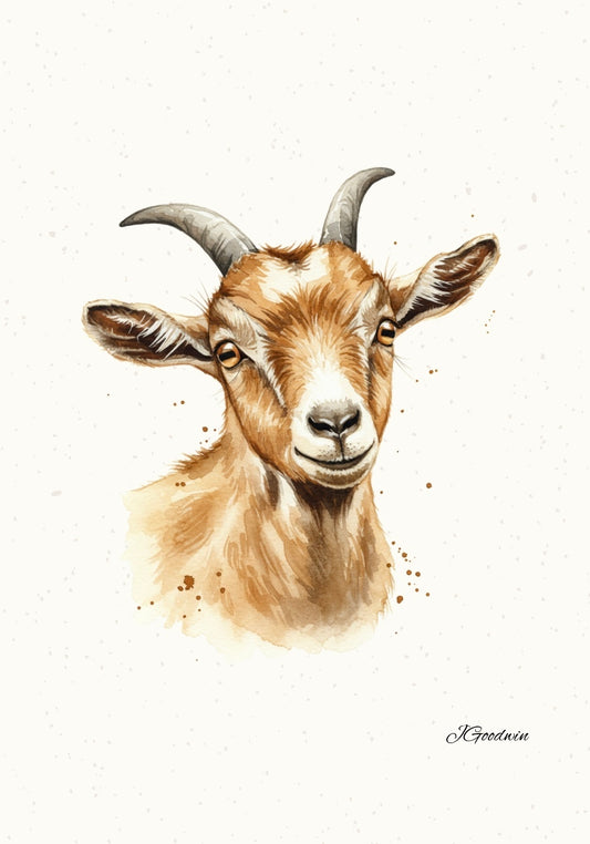 "Hughie the Goat" Print